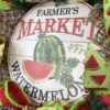 Introducing our delightful Farmer's Market Watermelon Wreath – a cheerful embodiment of the vibrant colors and flavors of summertime. This wreath not only brings the essence of a bountiful farmers' market to your doorstep but also adds a touch of whimsy to your seasonal decor.