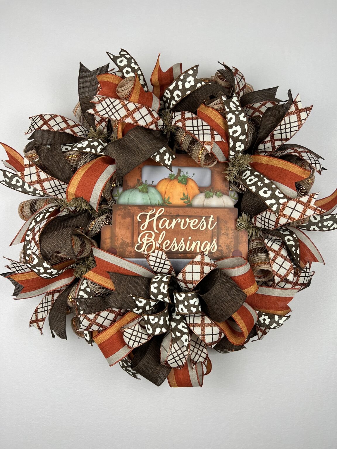 Fall Harvest Blessings Wreath - The Wreath Creator