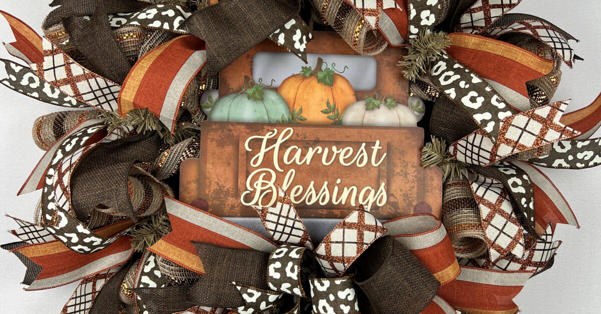 Harvest blessings thanksgiving wreath