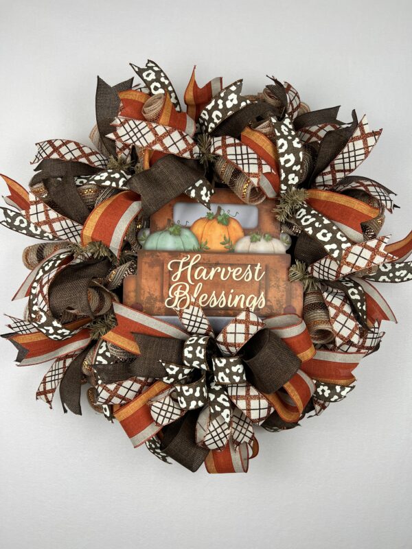 Harvest blessings thanksgiving wreath