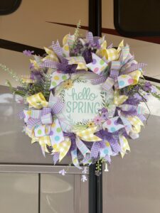 hello spring deco mesh wreath